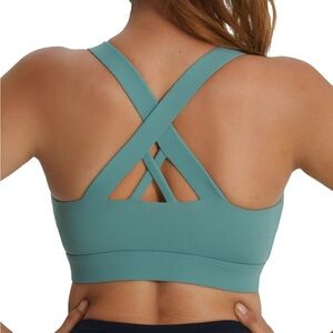 Crossback Seamless Sports Bra - Teal